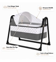 Chubby Baby Tenteli Sepet Beşik Sineklikli Sallanır Bebek Beşiği