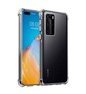 Huawei P40 Pro Shock Absorbing Darbe Emicili Şeffaf Silikon Kılıf