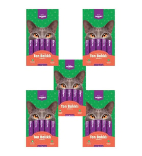 Kiwi Yammies 5x14 gr 5 Paket Ton Balıklı Somonlu Sıvı Ödül Maması