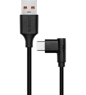 Type-C ile Uyumlu iPhone ve Samsung ile Uyumlu Hızlı Şarj ve Data Kablosu 200 cm L Tipi Gaming (Siyah)
