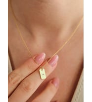 Kişiye Özel Minimal Örümcek Figürlü Kolye 925K Gümüş (Gold)