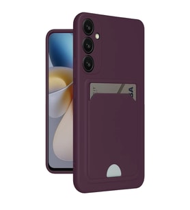 Samsung Galaxy A26 Kılıf Kelvin Kartvizitli Silikon - Derin Mor