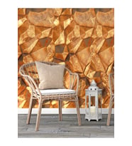 Dreamwall 3 Boyutlu Desenli Isı Ve Ses Yalıtımlı Sağlıklı Tekstil Duvar Kağıdı (Gold)