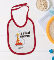 BK Kids Te Şimdi Tasarımlı Kırmızı Bebek Mama Önlüğü-1