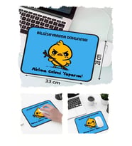 Sinirli Civciv Tasarımlı 33x28 Cm Mousepad Kaymaz Taban Rahat Konforlu Mouse Pad