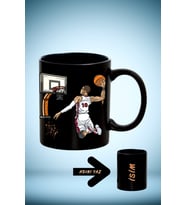Basketboll Temalı Basket Sever Erkek Oyuncu İsimli Siyah Kupa Bardak Çay Kahve Fincanı-2