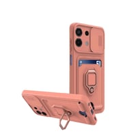 Xiaomi Redmi Note 13 4g Kılıf Zuma Kartvizitli Yüzüklü Silikon - Pembe