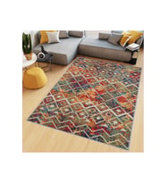 Rovigo Home Dijital Baskı Yıkanabilir Kaymaz Taban Salon Halısı RVG0493 (Kırmızı)