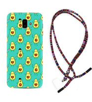 Samsung J6 Plus J7 Prime J7 Pro M20 Kılıf Boyun Asklı Rasta Silikon Oynayan Avokadolar 1770