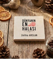 Kişiye Özel Halaya Hediye Bardak Altlığı Anneler Günü Hediyesi (Krem)