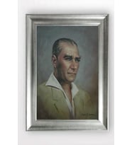 Gümüş Çerçeveli Atatürk Tablo a133