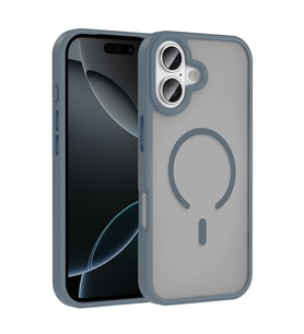 Apple iPhone 17 Uyumlu Kılıf M-safe Şarj Özellikli Mat Arka Yüzey Zore Sio Kapak (Gri)