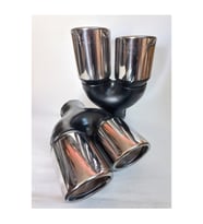 76 mm ÇİFTLİ İÇİ DOLU SAĞ/SOL TAKIM KROM EGZOZ EKSOZ UCU