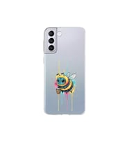 Samsung Galaxy S21 Plus ile uyumlu Splash arı tasarımlı şeffaf silikon kılıf