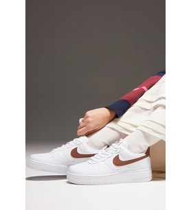 Nike Air Force 1 07 AF1 Next Nature Womens Sneaker Kadın Günlük Spor Ayakkabı Beyaz-Kahverengi