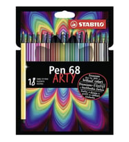 Stabilo Keçe Uçlu Boya Kalemi Pen 68 Arty 18 Renk (Siyah)