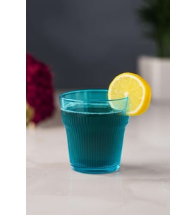 Akrilik Aquamarin Tekli Kısa Bardak & Su Meşrubat Kahve Yanı Bardağı 300 ml ( Cam Değildir )