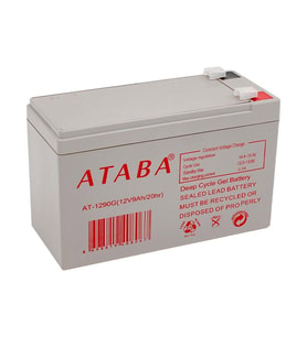 Ataba AT1290G 12 Volt 9 Amper Jel Akü (Siyah)