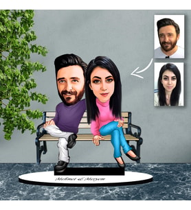 KİŞİYE ÖZEL EVLİ, SEVGİLİ, ÇİFT TASARIMLI BİBLO B31
