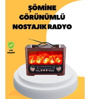 Mey İthalat® Taşınabilir Şömine Görünümlü Bluetooth Hoparlör – Solar Şarjlı, Alev Işıklı, 7W Ses