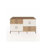 Kronos Konsol 3 Raflı 4 Çekmeceli 4 Kapaklı 176x59x99 Çam-Aytaşı/Çam