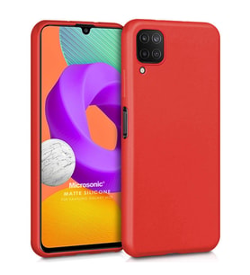 Microsonic Matte Silicone Samsung Galaxy M32 4G Kılıf Kırmızı