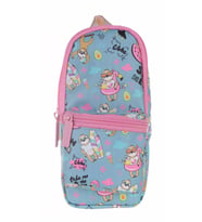 Kaukko Nature Junior Bag Flamingo ve Avokado Kalem Çantası - Kız Çocuk