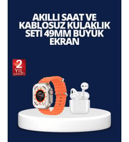 Watch 9 Akıllı Saat Kablosuz Kulaklık Seti 2 Kordonlu Sesli Görüşme Özellikli