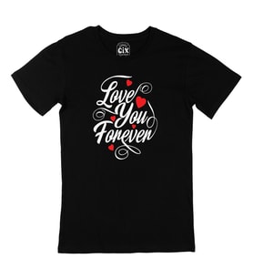 Love You Forever Siyah Tişört