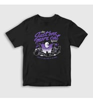 Presmono Unisex Çocuk Siyah Just More Cat Kedili T-Shirt 450779tt