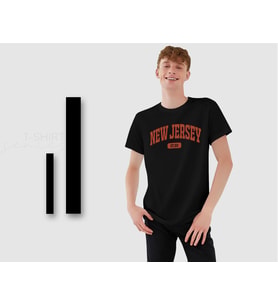 BK Gift New Jersey Tasarımlı Erkek Siyah T-shirt, Arkadaşa Hediye, Doğum Günü Hediyesi, Trend Tişört, Sevgili Hediyesi-1