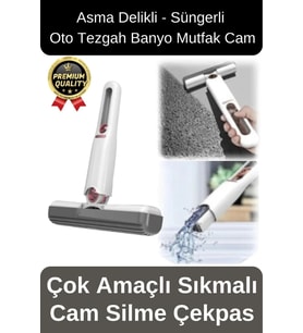 Çok Amaçlı Taşınabilir Pratik Sıkmalı Sünger Oto Tezgah Banyo Mutfak Cam Temizleme Silme Çekpas Mop