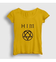 Presmono Kadın Sarı Logo Him T-Shirt 80853tt (Sarı)