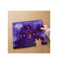 Perili Şato - Cadılar Bayramı Tasarımlı 24 Parça Ahşap Çocuk Puzzle