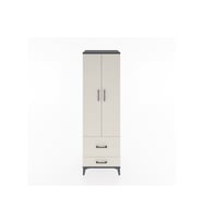 Hyperion Dolap 4 Raflı 2 Çekmeceli 2 Kapaklı 60x44x195 Antrasit-Aytaşı
