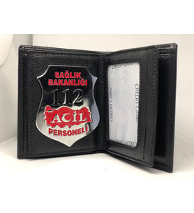 SAĞLIK BAKANLIĞI 112 ACİL SERVİS PERSONELİ KLASİK CÜZDAN HAKİKİ DERİ