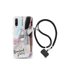 General Mobile Gm20 Pro Kılıf Desenli Silikon Boyun Askılı Bonjour Paris 1419