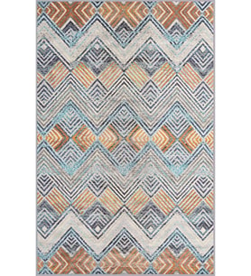Eliana Home Baskılı, Yıkanabilir Kaymaz Taban Salon Halısı LNA0617 100x150 cm (Kahverengi)