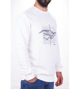 Twister 1915 Ekru Bisiklet Yaka Erkek Sweat