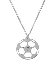 Rakamlı Futbol Topu Kolye 925K Gümüş