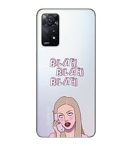 Redmi Note 11 Pro Uyumlu Blah Blah Blah Mean Girls Desenli Şeffaf Telefon Kılıfı