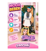 WG-115521 Ceketli Çizmeli Renkli Saçlı Bebek 29 cm -canrodi