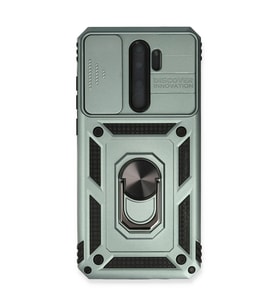 Xiaomi Redmi Note 8 Pro Kılıf Pars Lens Yüzüklü Silikon - Yeşil