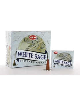 White Sage Aromalı Konik Tütsü (Çok Renkli)