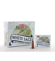 White Sage Aromalı Konik Tütsü (Çok Renkli)