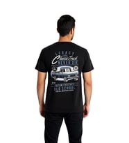 Erkek Vintage Klasik Kamyon Baskılı Kısa Kollu Tişört Mirası Asla Ölmez Tasarım Günlük Rahat Modern