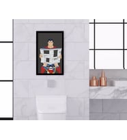 BK Home Banyo Tuvalet Dekoratif Ahşap Siyah Çerçeveli Tablo-4