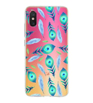 PrintiFy Xiaomi Mi 8 Pro ile Uyumlu 1mm Slim Fit Nazar Boncuğu 3 Baskılı Şeffaf  Kılıf