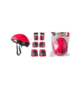 Çocuk Kask Dizlik Dirseklik Takımı (Kırmızı)