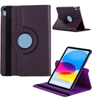 Apple iPad 10. Nesil Uyumlu 10,9 inç A2696 A2757 Döner Standlı Tablet Kılıfı (Mor)